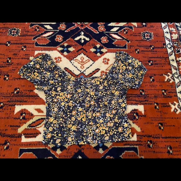 wild fable Tops - Puff Sleeve Floral Peasant Top